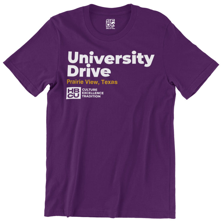 (Pre-Order) Purple & Gold "HBCU Streets" T-Shirt – Prairie View, TX